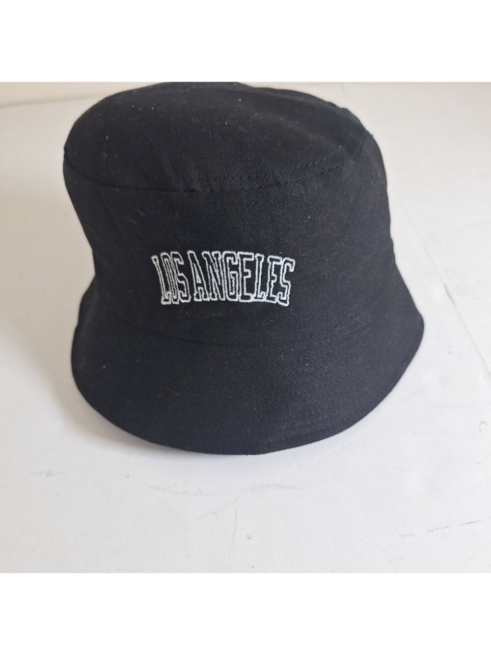Los Angeles Black 100% Cotton Bucket Hat